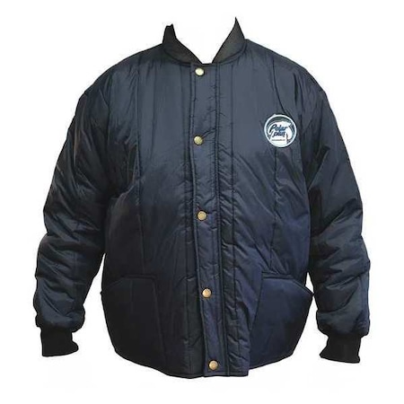 Men's Jacket, 100% Ripstop Nylon, Zipper and Snap, Navy, 4Xl MPN:34042-4X
