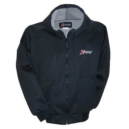 Men's Jacket, Acrylic, Zipper, Black, M MPN:37084