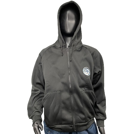 Men's Jacket, Acrylic, Zipper, Black, L MPN:37084