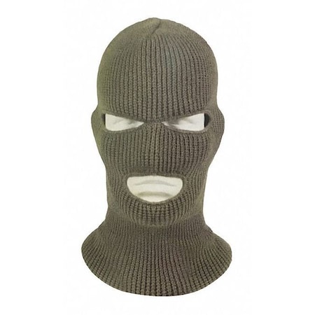 Three Hole Knit Face Mask, Green MPN:5503