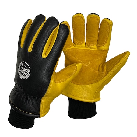 Cold Protection Gloves, Grain Deerskin Leather Palm, Yellow, 2XL MPN:FG-2200-2XL