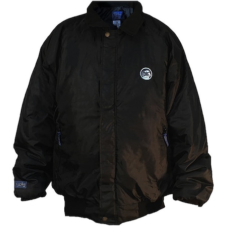 Men's Coat, Nylon, Zipper with Snap, Black, S MPN:FW004-420