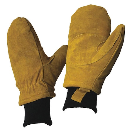 Cold Protection Mittens, Cowhide Leather Palm, Thinsulate Lining, Gold, L MPN:GL-14-200-L