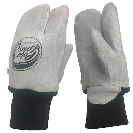 Cold Protection Mittens, Cowhide Leather Palm, Insulated Lining, Gray, L MPN:GL-M5-103-L