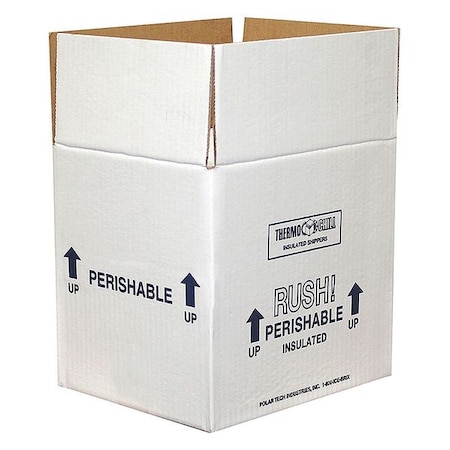 Insulated Shipping Bio Foam & Carton, 1-5 Day, Inside Depth: 7