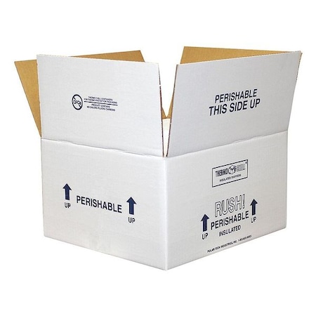Insulated Shipping Bio Foam & Carton, 1-5 Day, Inside Depth: 5