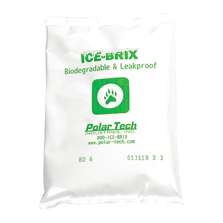 Ice-Brix Poly Pouch, Reuseable, Biodegradable, Leakproof, 6 oz., 48PK MPN:BD 6