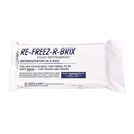 Freezer Pack, White/Blue, Foam Refrigerant Impregnated With Aqueous Solution, 3 PK MPN:RB 30