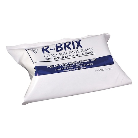 Freezer Pack, White/Blue, Foam Refrigerant Impregnated With Aqueous Solution, 12 PK MPN:RB 7