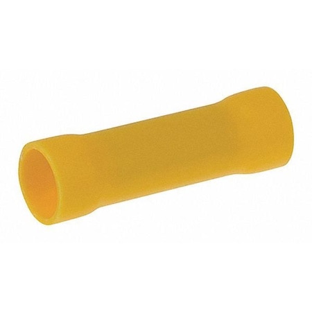 Butt Splice Wire Connector, 10 AWG Max, Yellow, Vinyl Insulation, 300 V MPN:B12-V