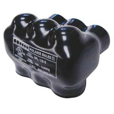 MultitapConnector, Alum, Blk, Hex, 3Port MPN:IPL1/0-3B