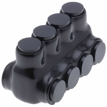 Wire Connector, 4 Port, Black, Plastisol Insulation MPN:IPLD1/0-4B