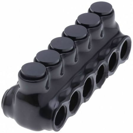 Wire Connector, 6 Port, Black, Plastisol Insulation MPN:IPLD1/0-6B