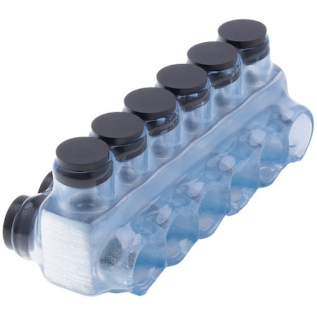 Wire Connector, 6 Port, Clear, Plastisol Insulation MPN:IPLD1/0-6CB