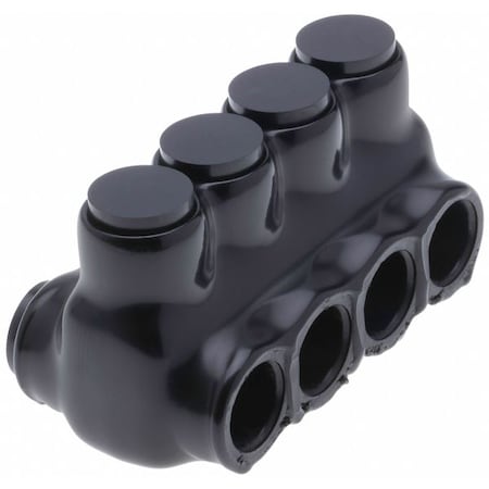 Wire Connector, 4 Port, Black, Plastisol Insulation MPN:IPLD2-4B
