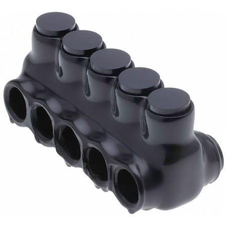 Wire Connector, 5 Port, Black, Plastisol Insulation MPN:IPLD2-5B