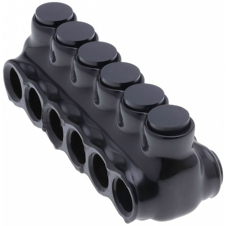 Wire Connector, 6 Port, Black, Plastisol Insulation MPN:IPLD2-6B