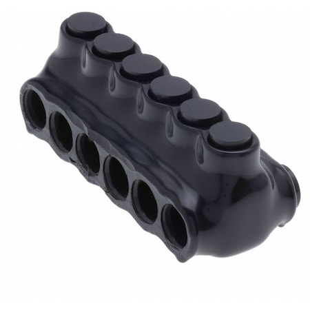 Wire Connector, 6 Port, Black, Plastisol Insulation MPN:IPLD2/0-6B