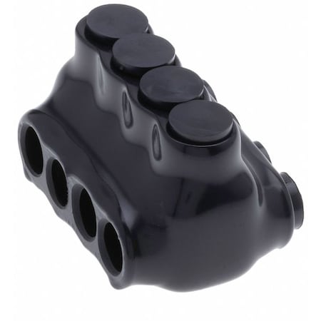 Wire Connector, 4 Port, Black, Plastisol Insulation MPN:IPLD4-4B