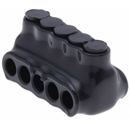 Wire Connector, 5 Port, Black, Plastisol Insulation MPN:IPLD4-5B