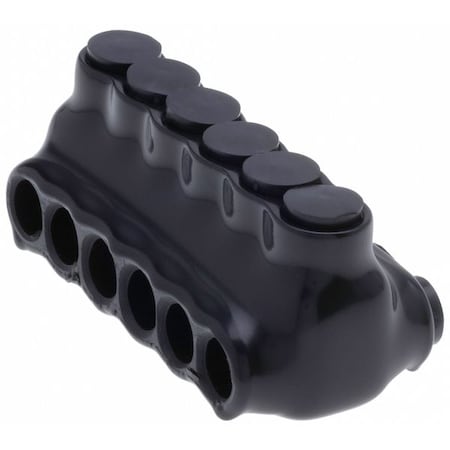 Wire Connector, 6 Port, Black, Plastisol Insulation MPN:IPLD4-6B