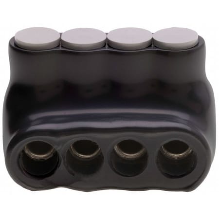 Wire Connector, 6 AWG Max, 4 Port, Black, Plastisol Insulation, 600 V, 75 A MPN:IPLG6-4B