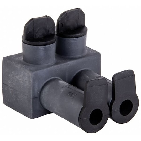 Wire Connector, 2 Port, Black, Santoprene Insulation MPN:ISPB2/0-2B