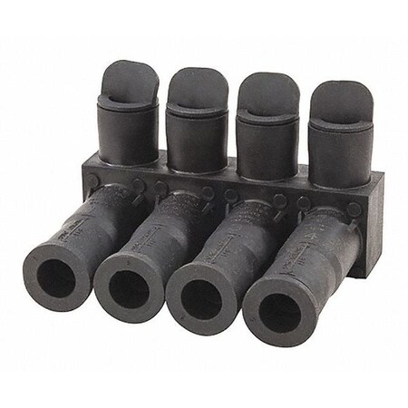MultitapConnector, Alum, Blk, Hex, 4Port MPN:ISPB350-4