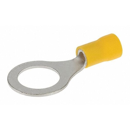 Ring Terminal, 1/2 in Stud Size, 10 AWG, 300 V, Vinyl Insulated, Yellow MPN:R12-50V