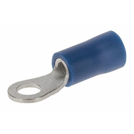 Ring Terminal, #6 Stud Size, 14 AWG, 300 V, Vinyl Insulated, Blue MPN:R16-6V
