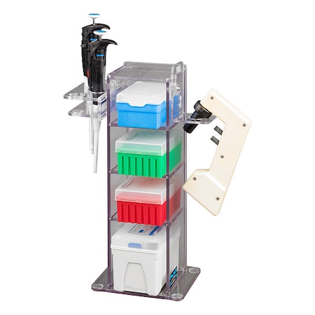 Lab Bench Vertical Organizer, PETG MPN:4VTORG-PIPTRBRK-BRK