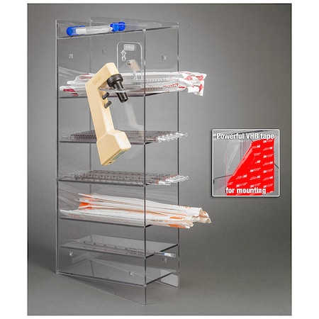 6 Pocket Serological Pipette Holder, PETG MPN:PGSERPIP6-T-BRK
