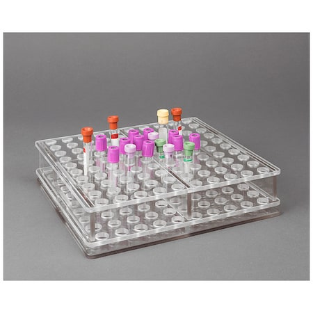 Blood Tube Carrier Rack, 2 1/2 in H, PETG MPN:BLDTUBE100