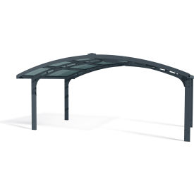 Palram - Canopia Arizona Wave Double Carport Arch-Style Gray/Solar Gray HG9103