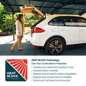 Palram - Canopia Arcadia 6400 12' x 21' Carport Gray HG9117
