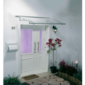 Palram - Canopia Aquila 1500 Door Awning HG9500 5'L x 3'W Clear Panel Aluminum Frame 701089