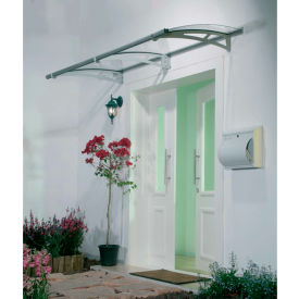 Palram - Canopia Aquila 2050 Door Awning HG9510 7'L x 3'W Clear Panel Aluminum Frame 701125