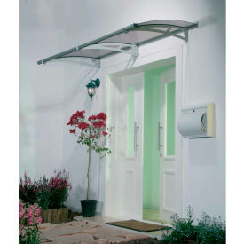 Palram - Canopia Aquila 2050 Door Awning HG9511 7'L x 3'W Grey Panel Aluminum Frame 701142