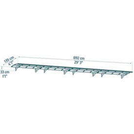 Palram - Canopia Bordeaux 8920 29' x 5' Awning White/Diffused Clear HG9564