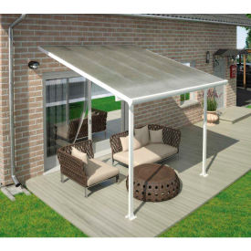 Palram - Canopia Feria Patio Cover Kit HG9220 20''L x 13'W Clear Panel White Frame 702658