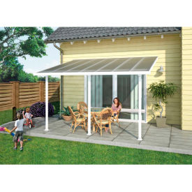 Palram - Canopia Feria Patio Cover Kit HG9234 34'L x 13'W Clear Panel White Frame 702661