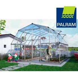 Palram - Canopia Nature™ Americana Hobby Greenhouse HG5212 12' L X 12' W Silver HG5212