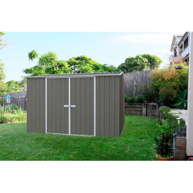 Absco Premier Metal Storage Shed 10' x 7' Woodland Gray AB1001