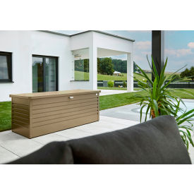 Biohort® Galvanized Steel Leisure Time Deck Box 210 Gallon Capacity Bronze BIO1003