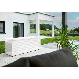 Biohort® Galvanized Steel Leisure Time Deck Box 210 Gallon Capacity White BIO1005