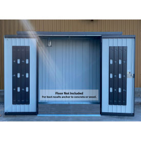 Biohort® Galvanized Steel Equipment Locker 150 5' x 2-11/16' x 6' - Dark Gray BIO1101