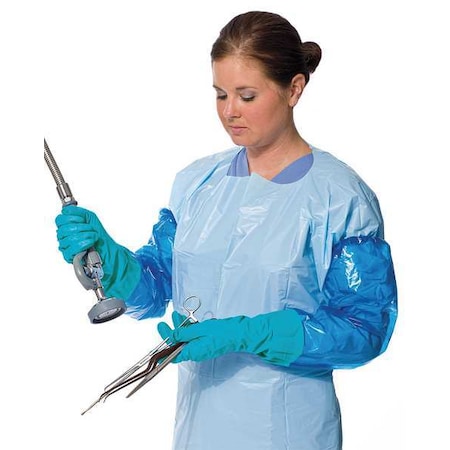 PolyCo VR® 50, Sleeve Gloves, 11 mil Palm, Nitrile, Powder-Free, L (9), 1 PR, Teal MPN:41550