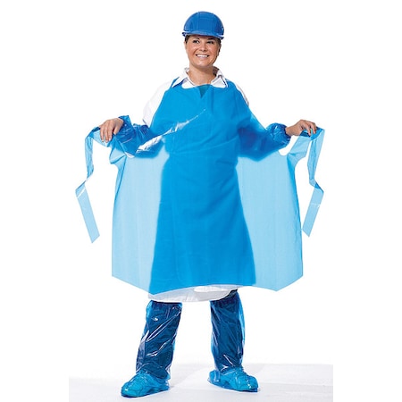 Bib Apron, PolyCo VR, Blue, 45 in, Universal MPN:46400