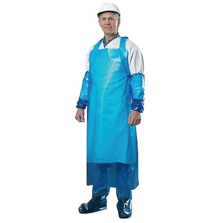 Apron, Polyolefin, Blue, 55 in, Universal MPN:48500