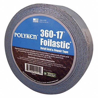 Foil Tape 1 7/8 in x 33 7/8 yd Aluminum MPN:360-17